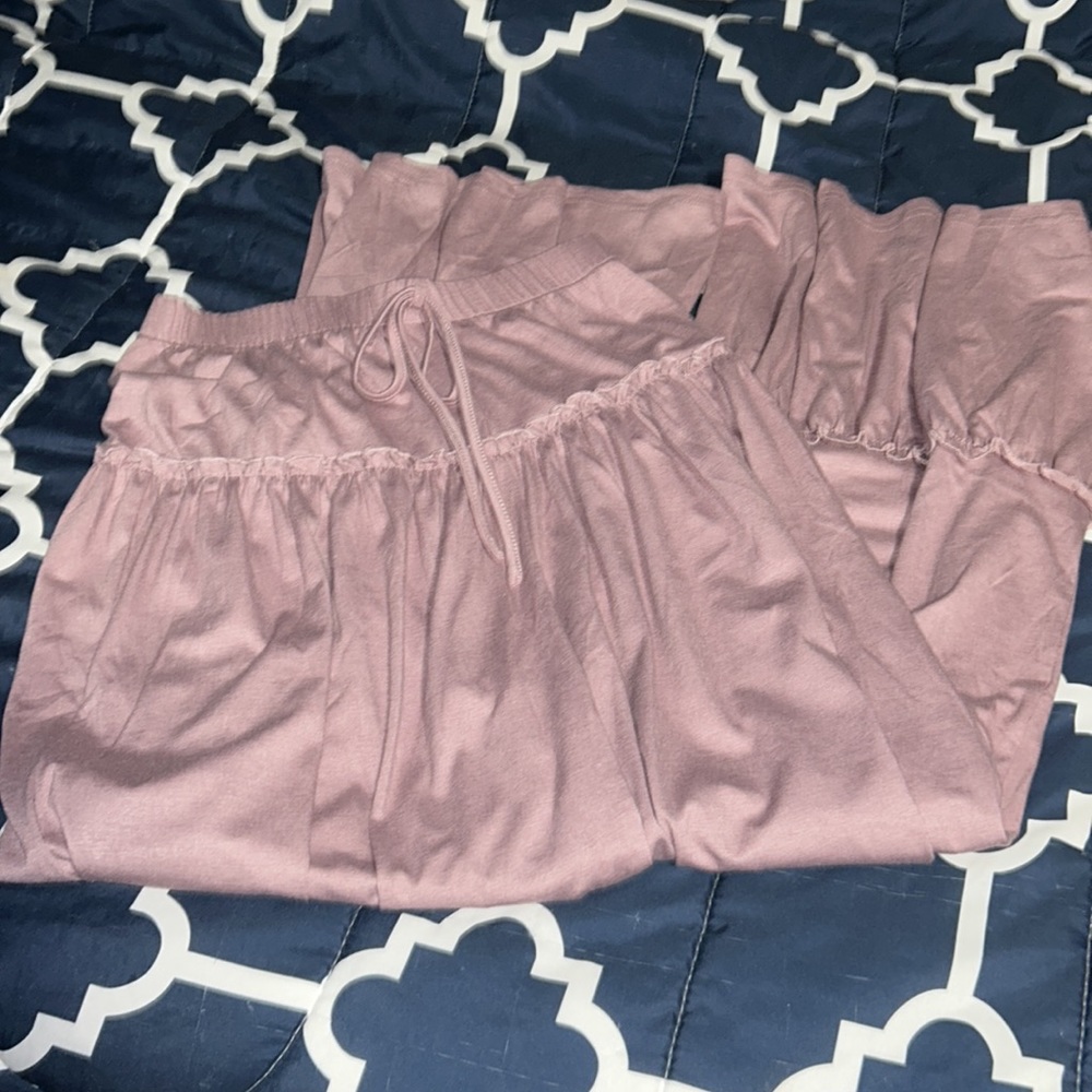 Wide Leg Ruffle Trim Pants - Picture 11 of 12